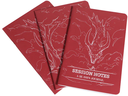 Dungeon Notes DM Journal 3 Pk Red