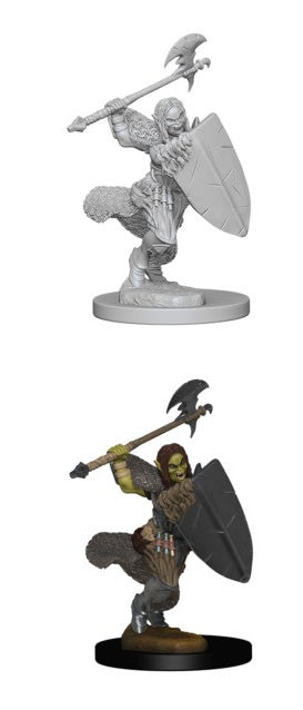 Pathfinder Unpainted Mini - Half-Orc Female Barbarian 72614