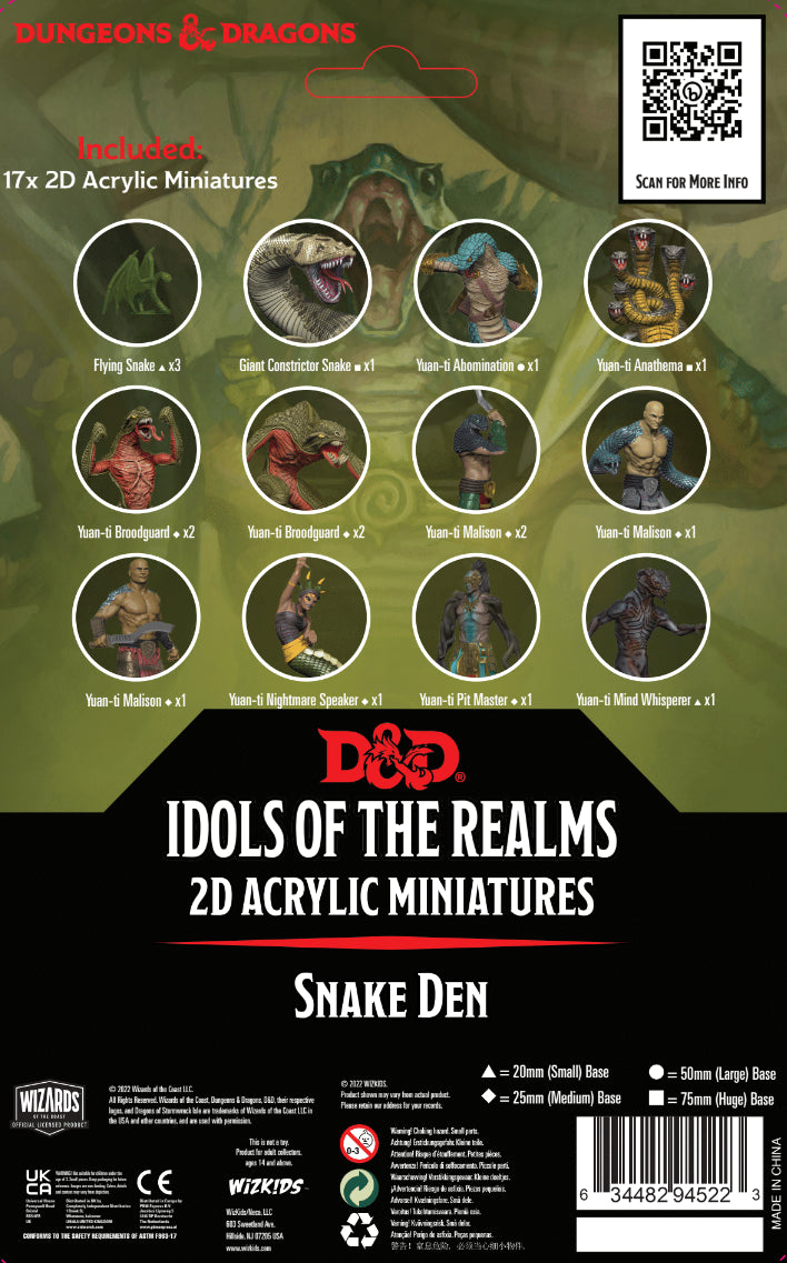 D&D Idols 2D Minis Scales And Tails Snake Den Set