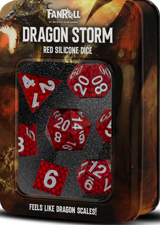 Fanroll Silicone 7 Dice Set - Assorted