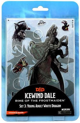 D&D Idols 2D Minis Young Adult White Dragon