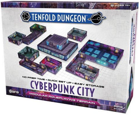 Gale Force Nine Tenfold Dungeon Terrain Set - Cyberpunk City