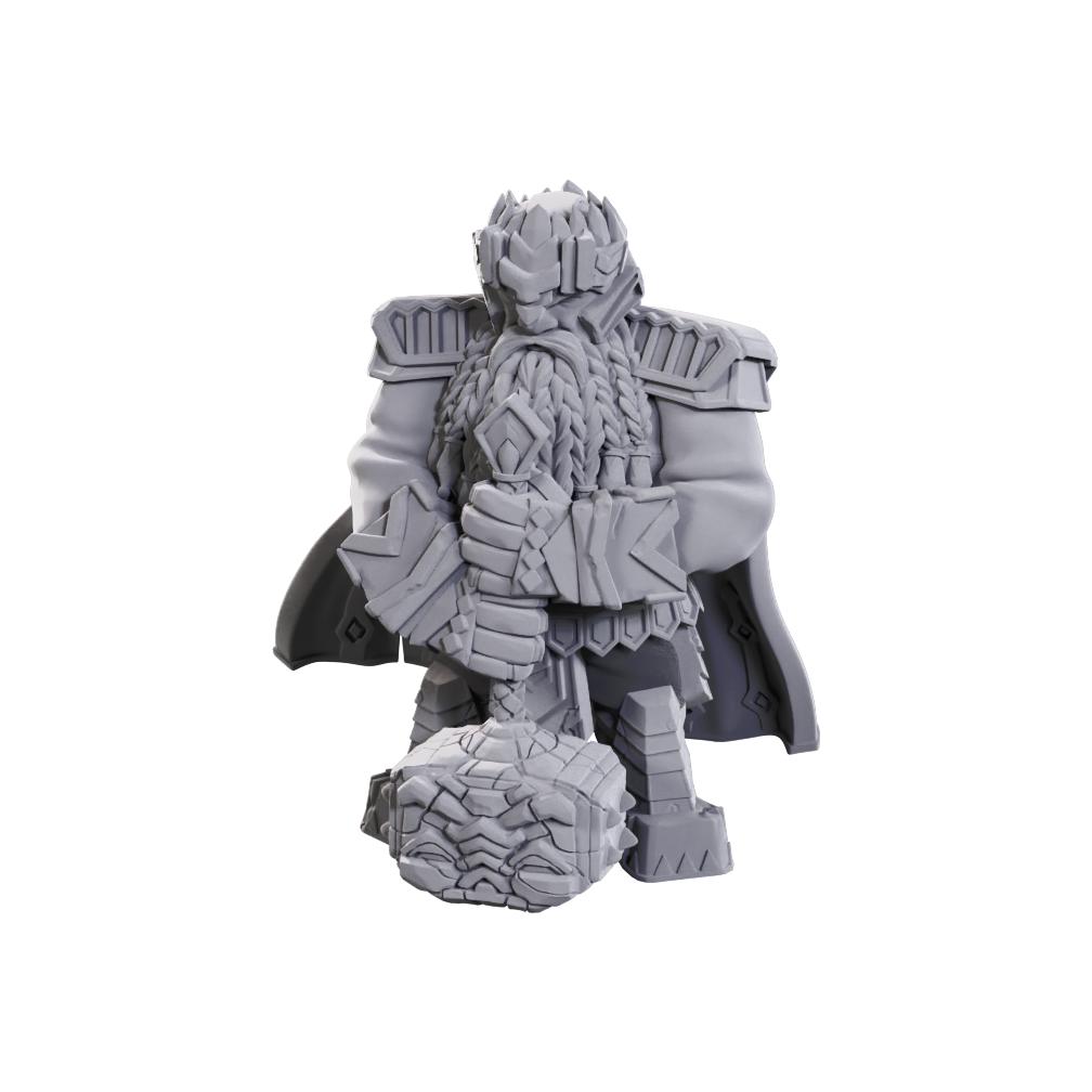 D&D Unpainted Mini - Male Dwarf Champion High-Level 90710