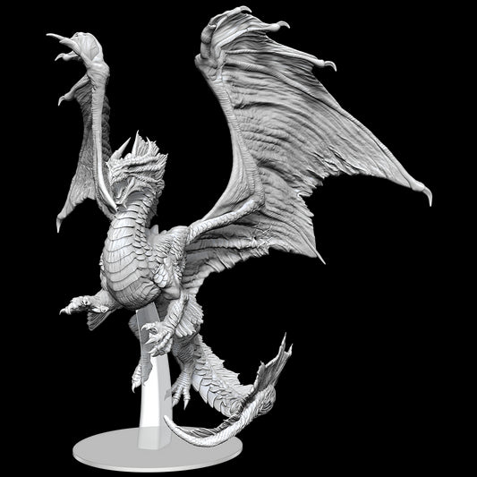 D&D Unpainted Mini - Adult Bronze Dragon 90565