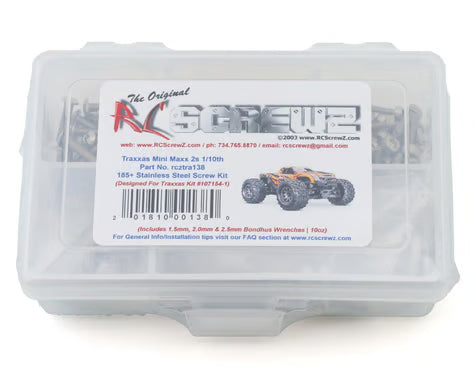 RC Screwz Stainless Steel Screw Kit for Traxxas® Mini Maxx® - RCZTRA138