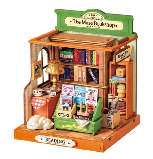 Rolife The Muse Bookshop DIY Miniature House Kit DS040