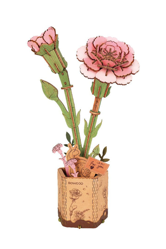 DIY Wooden Pink Carnation