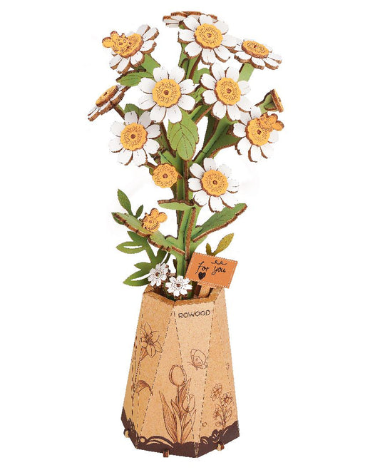 DIY Chamomile 3D Wooden Puzzle