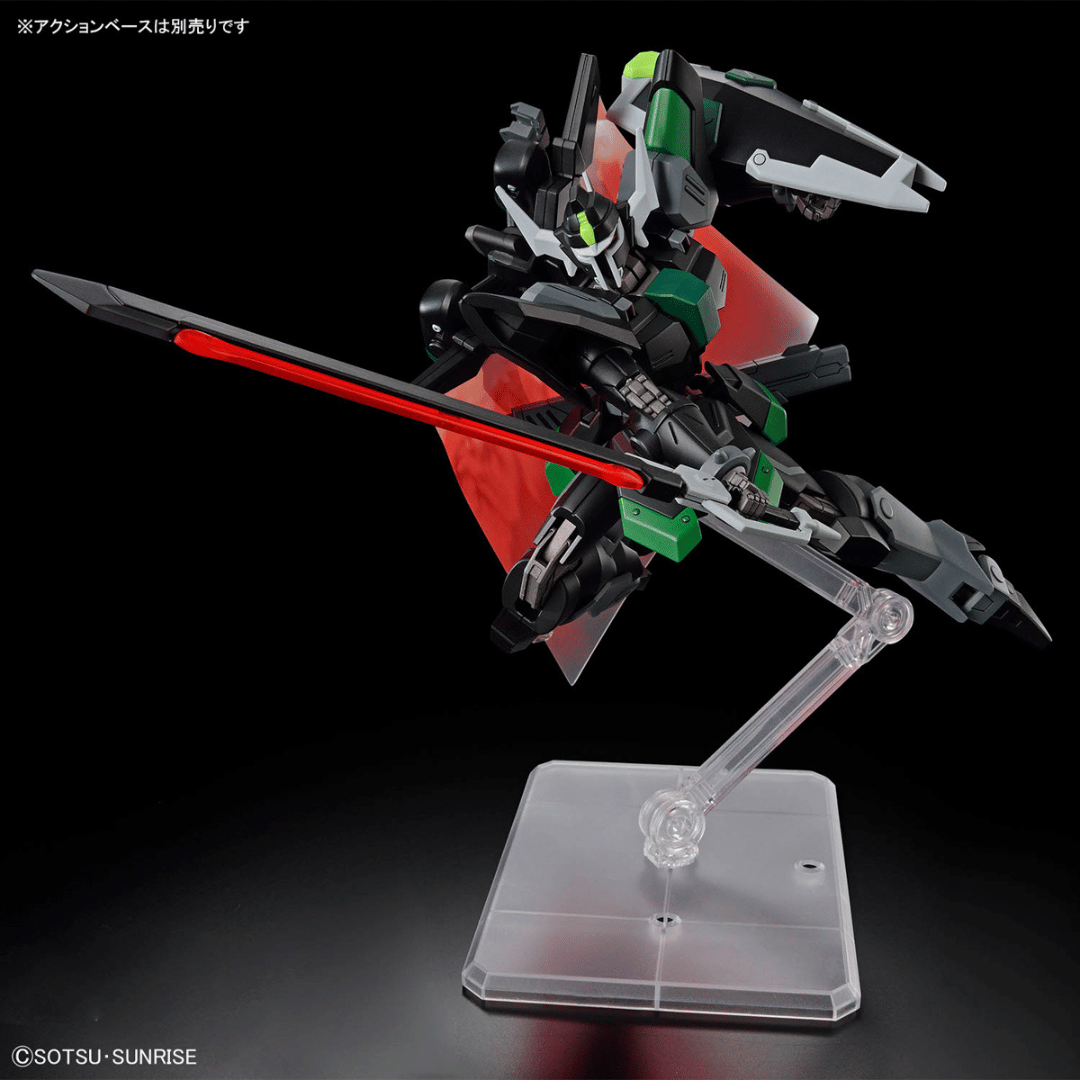 Black Knight Squad Rud-Ro A posed on a clear Action Base 6 (sold separately).