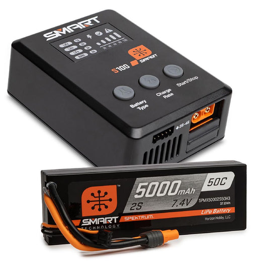 Spektrum RC Smart PowerStage Surface Bundle w/2S Smart 50C LiPo Battery (5000mAh) (IC3) - SPMX-1031