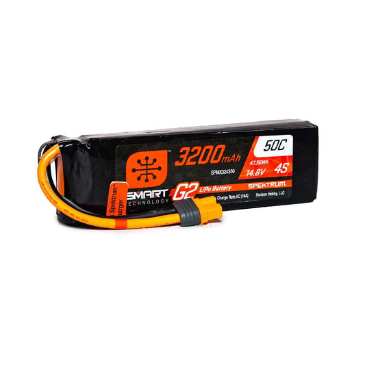 Spektrum 14.8V 3200mAh 4S 50C Smart LiPo G2 for IC3 - SPMX324S50