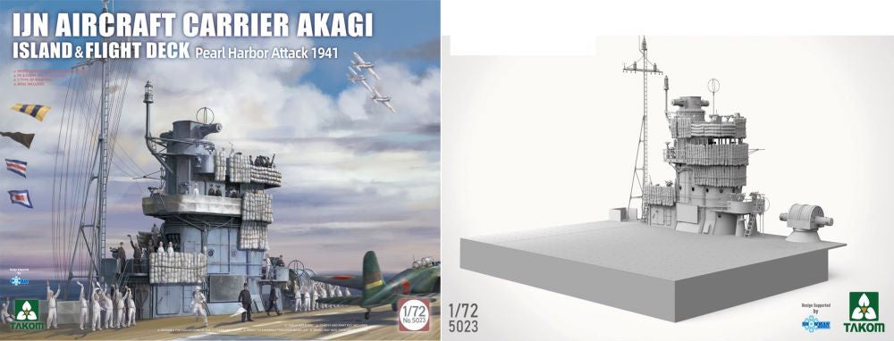 IJN Aircraft Carrier Akagi Bridge & Flight Deck Pearl Harbor Attack 1941 1/72 #5023 by Takom