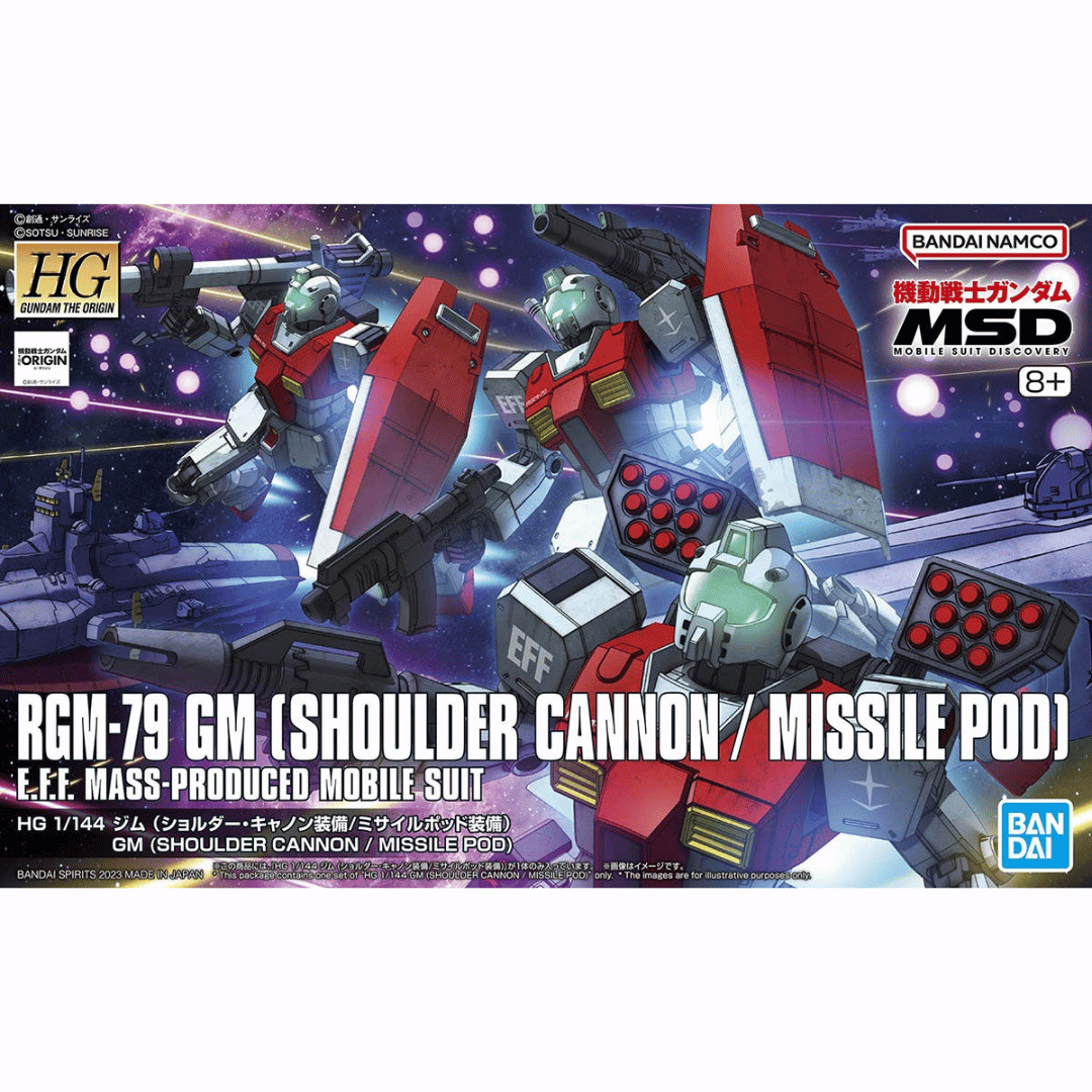 HG The Origin GM Shoulder Cannon/Missile Pod available at BC Hobbies with Canada-wide flat rate shipping