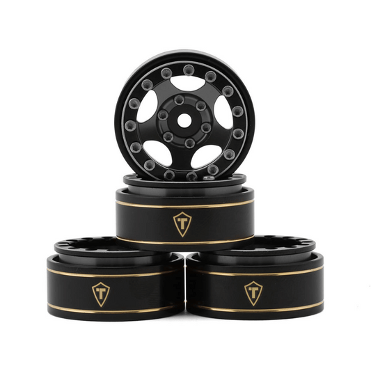 Treal Hobby Type B 1.0" 5-Spoke Beadlock Wheels (4) (22.4g) - Assorted Colours