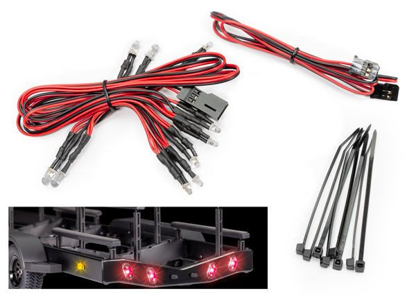 Traxxas Wire harness, LED lights/ zip ties (8) - TRA10349