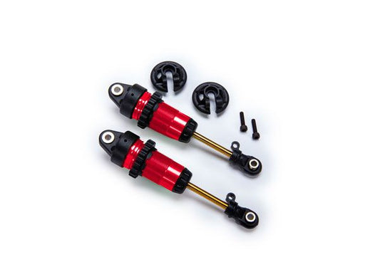 Traxxas Shocks, GTR long red-anodized, PTFE-coated bodies with TiN shafts (fully assembled, without springs) (2) - TRA7461-RED