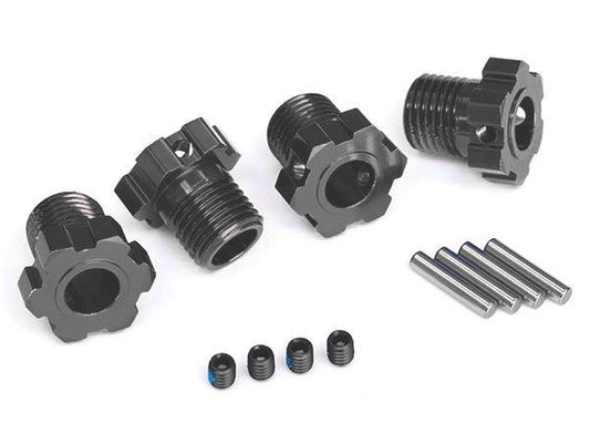 Traxxas Wheel hubs, splined, 17mm (gray-anodized) (4)/ 4x5 GS (4), 3x14mm pin (4) TRA8654-GRAY