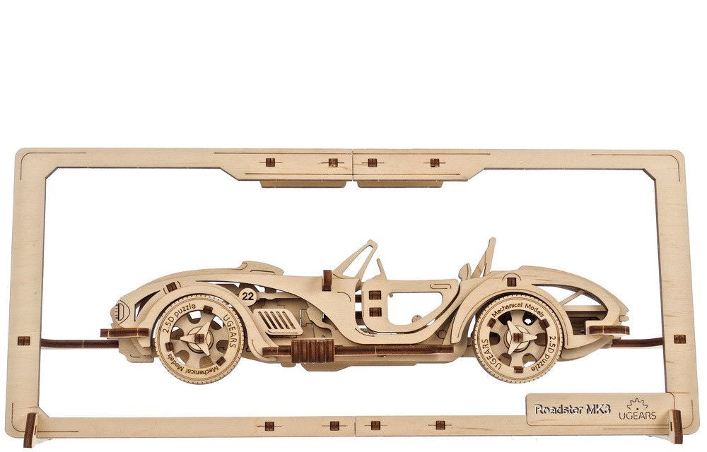 Ugears Roadster MK3 2.5D Puzzle - 62 Pieces - UGR70195