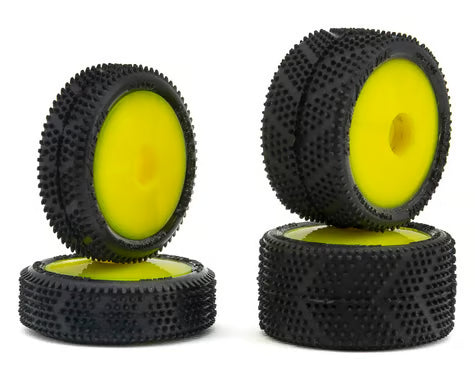 UpGrade RC Micro Spiker Pre-Mounted Front and Rear Carpet Tires for Losi Micro-B - Assorted Colours