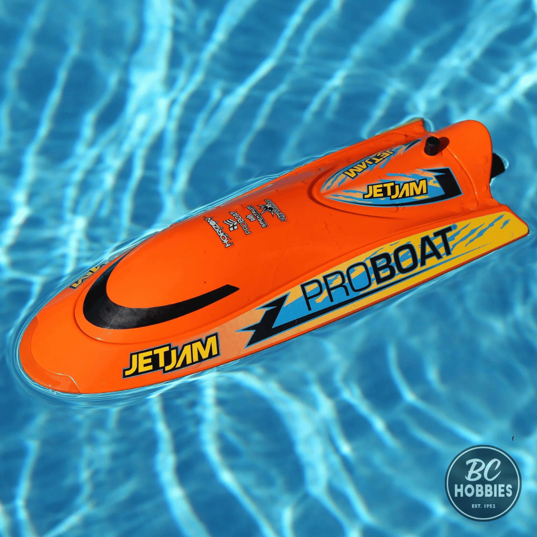 Pro Boat Jet Jam V2 12" Self-Righting Brushed RTR Pool Race Boat w/2.4GHz Radio, Battery & Charger - Assorted Colours