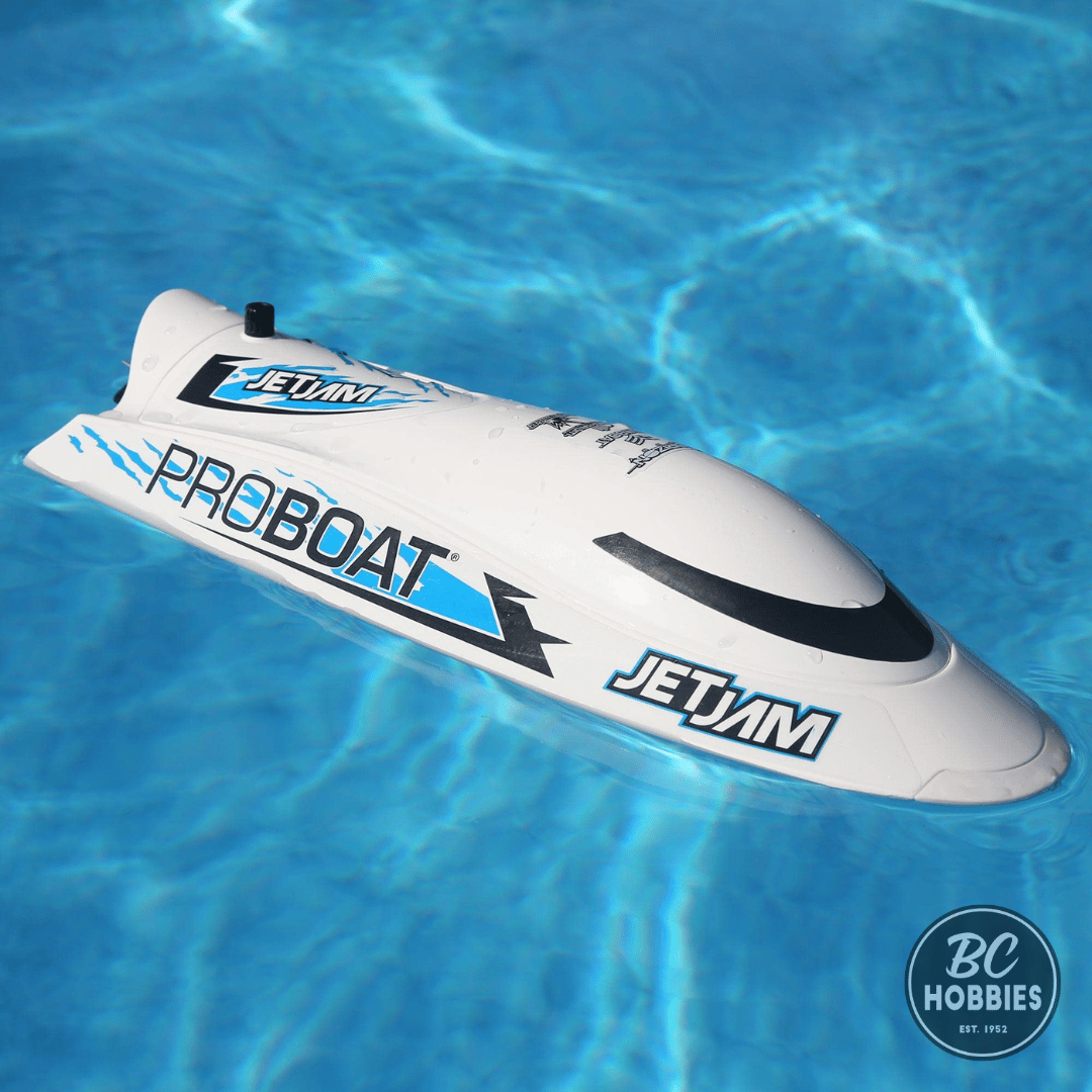 Pro Boat Jet Jam V2 12" Self-Righting Brushed RTR Pool Race Boat w/2.4GHz Radio, Battery & Charger - Assorted Colours