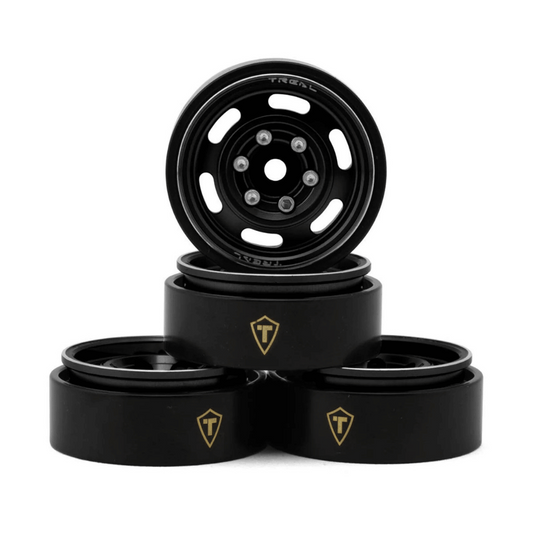 Treal Hobby Type E 1.0" 6-Slot Beadlock Wheels (4) (21.9g) - Assorted Colours