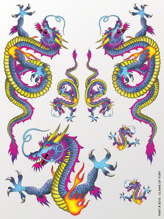 XXX Main Racing Claws of Fury Sticker Sheet - XXXS016