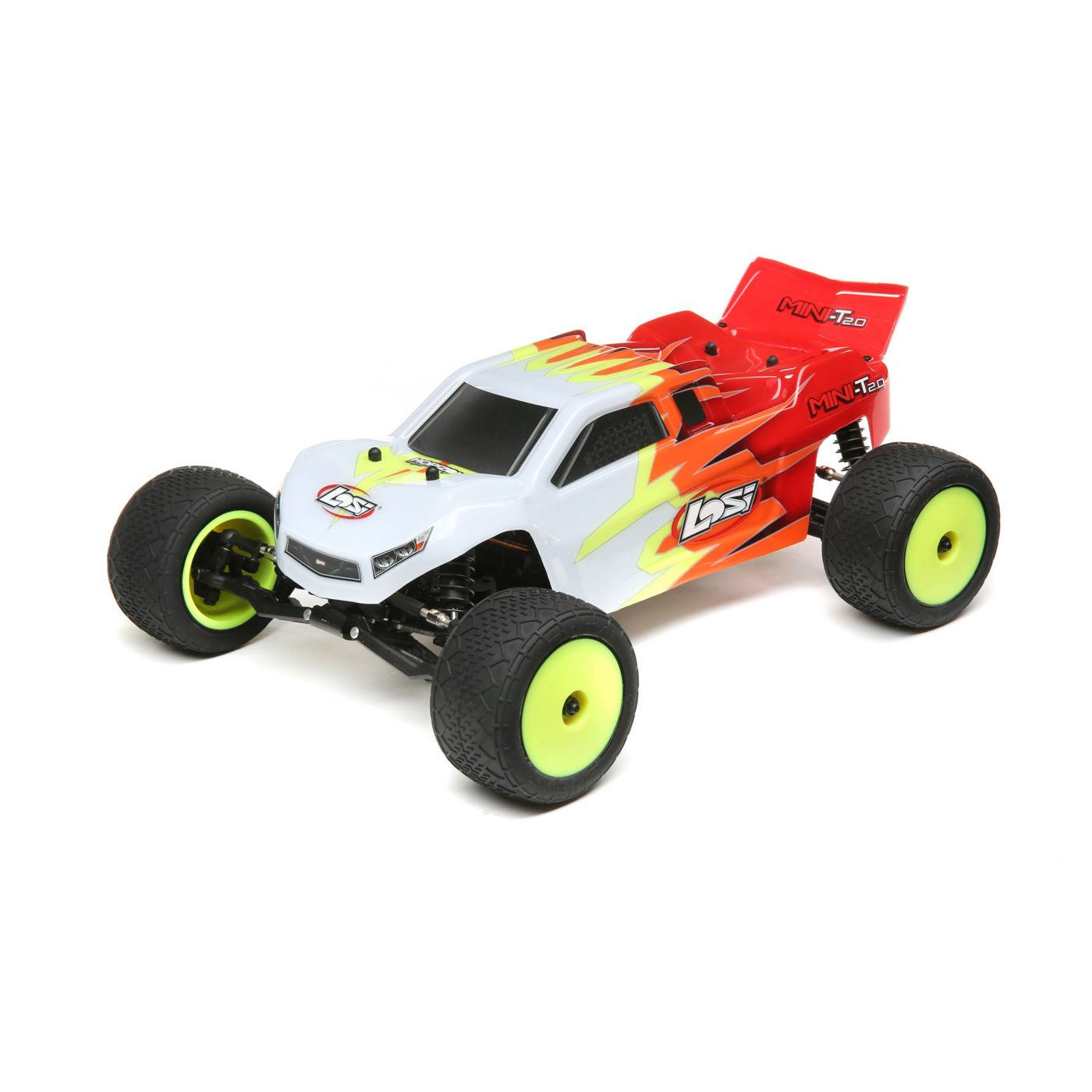 Losi 1/18 2WD Stadium Truck RTR Brushed Mini-T 2.0 - Red/White LOS01015T1