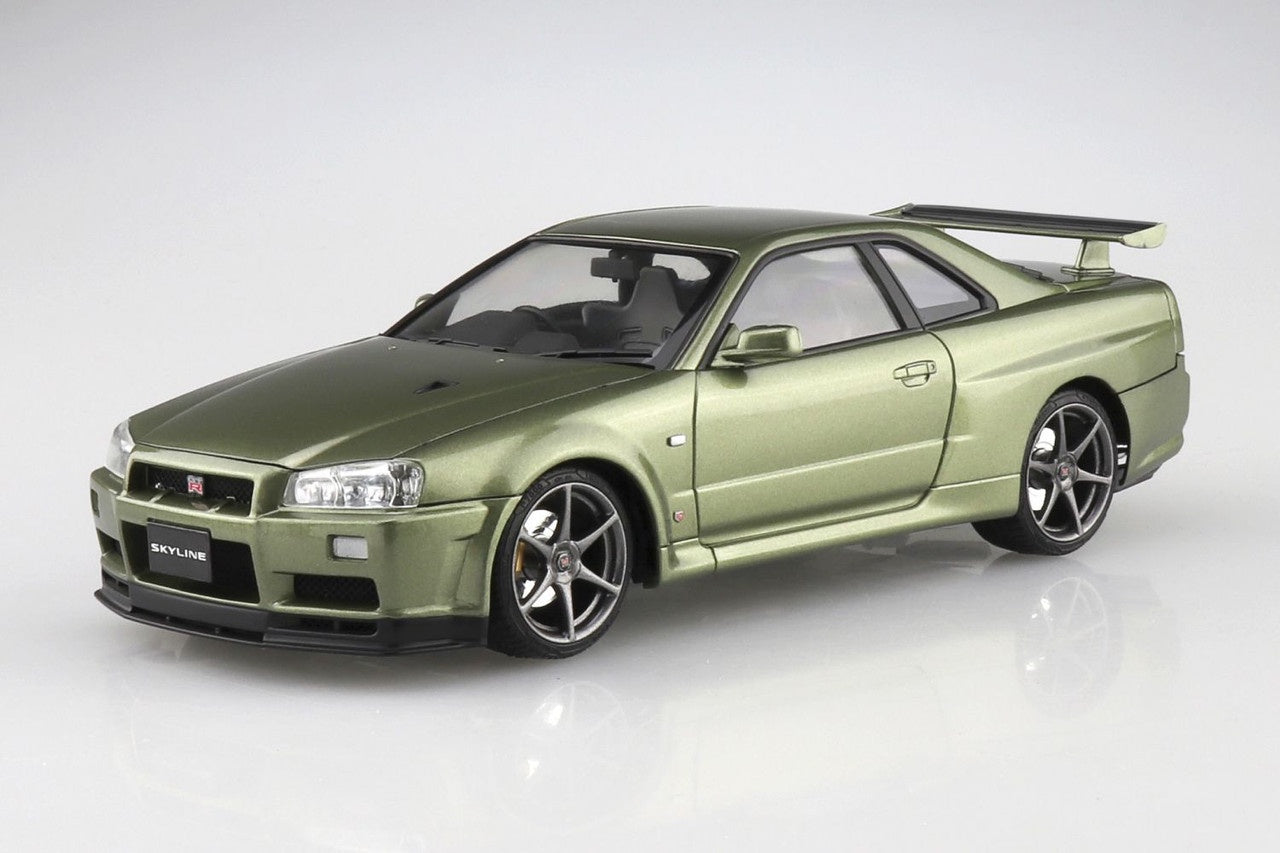 Nissan BNR34 Skyline GT-R V-spec II Nur '00 Millennium Jade 1/24 #06559 by Aoshima