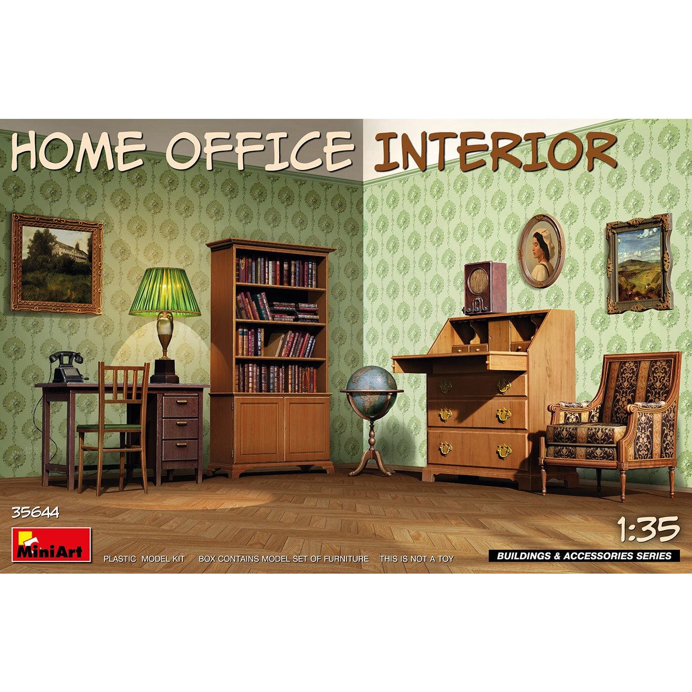 Home Office Interior #35644 1/35 Scenery Kit by MiniArt