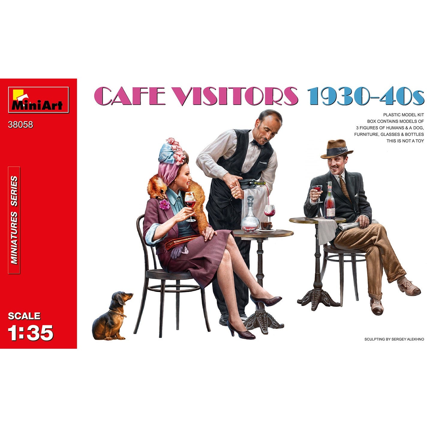 Cafe Visitors 1930-40s #38058 1/35 Figure Kit by MiniArt