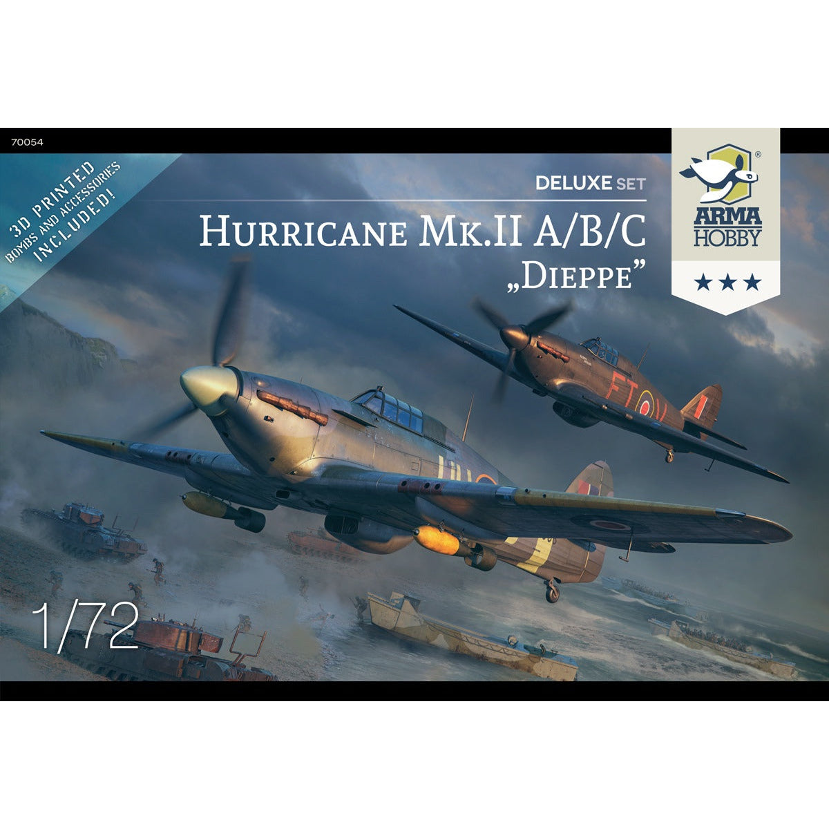 Hurricane Mk II a/b/c Dieppe Deluxe Set 1/72 #70054 by Arma Hobby
