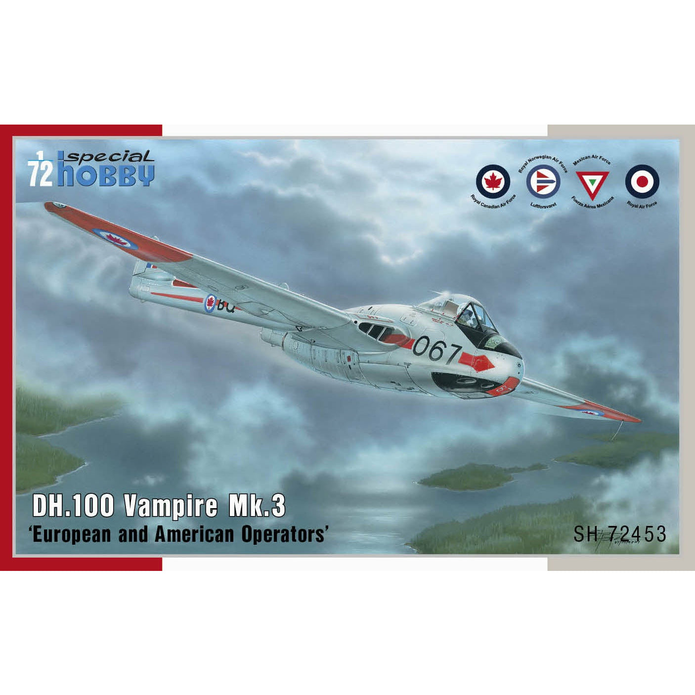 DH.100 Vampire Mk.3 'European and American Operators' 1/72 #72453 by Special Hobby