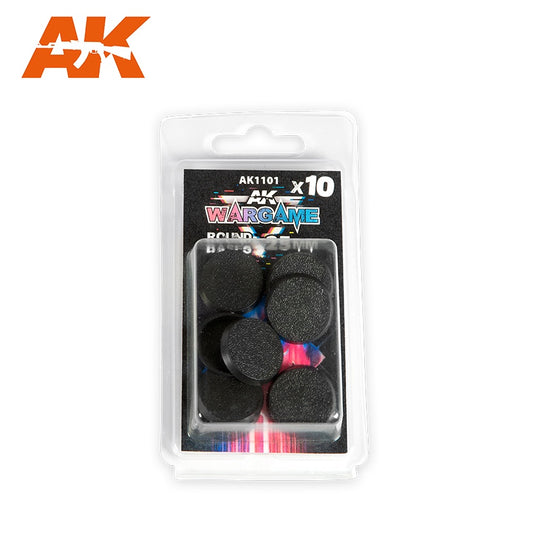 AK Interactive Plastic Wargame Bases Hollow Base - 25mm (10 Units) AK-1109