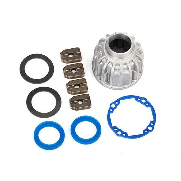 Traxxas Carrier, differential, aluminum (front or center)/ x-ring gaskets (2), ring gear gasket/ 14.5x20 TW (2)/ spider bushings (4) TRA8581X