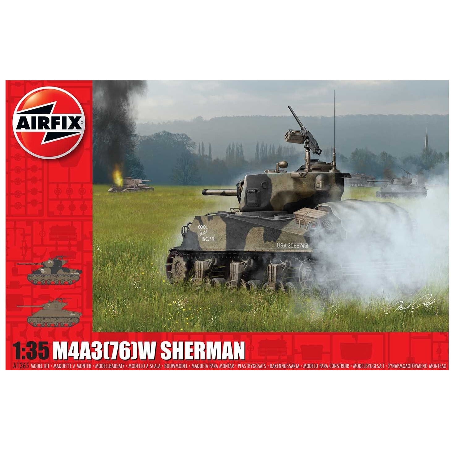 M4A3 (76) W Sherman 1/35 #1365 by Airfix