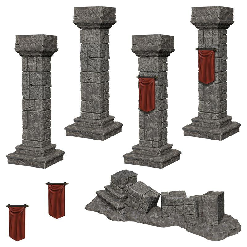 D&D Unpainted Mini - Pillars and Banners 90046