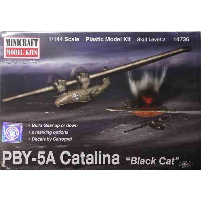 PBY5A Catalina Black Cat Aircraft 1/144 #14736 by Minicraft