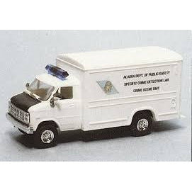 Trident Miniatures HO 1:87 Scale Vehicle 90275 Chevrolet Cargo Box Van Alaska Crime Scene Unit