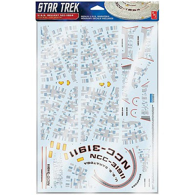 Star Trek U.S.S. Reliant Aztec Decals (Upgrades to kit AMT1036) 1/537