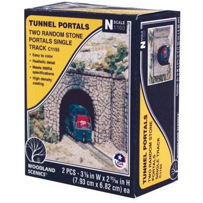 Woodland Scenics Tunnel Portal, Random Stone ,Single Track (N) WOO1155