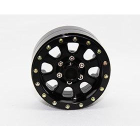 APS28502K CNC Machined 1.9" 8-Spoke Beadlock Wheels for Crawlers (Black on Black) (4)