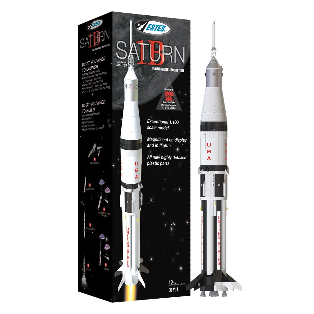 Saturn 1B Flying Model Rocket Kit 1/100 by Estes