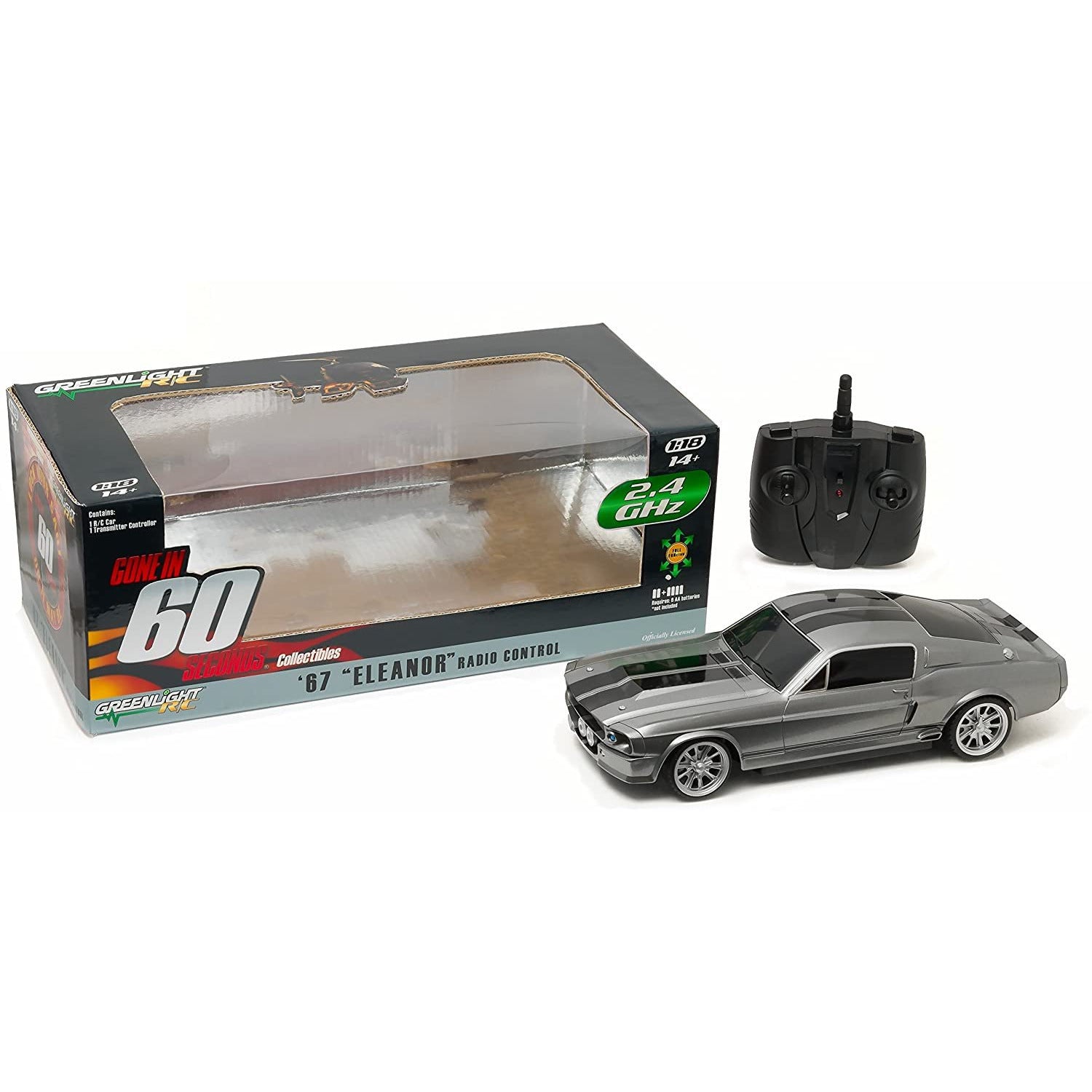 Greenlight 1/18 Gone In Sixty Seconds 1967 Ford Mustang Eleanor 2.4gHz RC