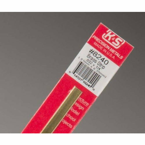K&S Brass Strip - .032 x 1/4" KSE8240