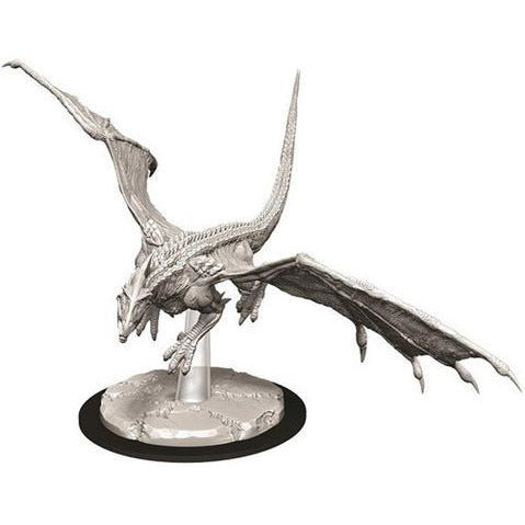D&D Unpainted Mini - Young White Dragon 73712