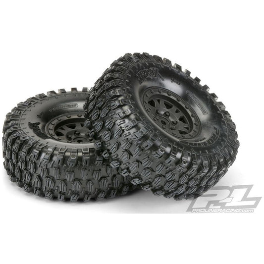 PRO10128-10 Pro-Line Hyrax 1.9" G8 MTD Impulse Black Whls (2) F/R