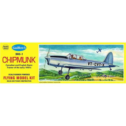 Guillows De Haviland DHC-1 Chipmunk Rubber Powered