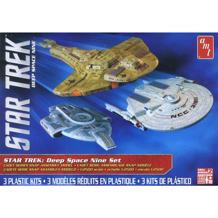 Cadet Series (Set of 3 Models) Deep Space 9 1/2500 Star Trek Model Kit  #764 by AMT