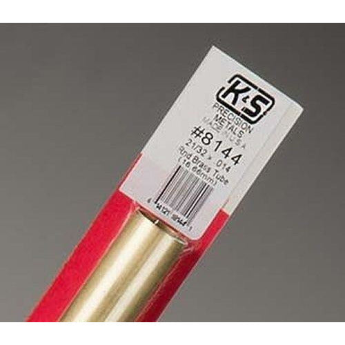 K&S Round Brass Tube - 21/32" OD KSE8144